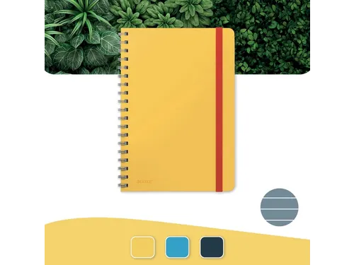 Notitieboek Leitz Cosy B5 lijn spiraal geel