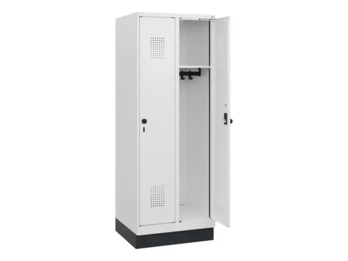 schoollocker,HxBxD 1630x600x500mm,2vak,vak B 300mm,draaigrendel,sokkel