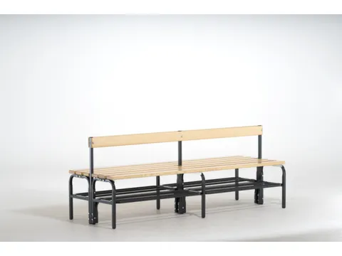 dubbele zitbank,HxLxD 770x1500x725mm,houten lijst,frame staal RAL7016