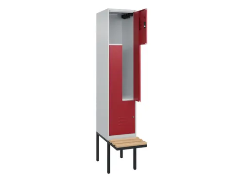 Z-garderobekast,HxBxD 2120x400x815mm,2vak,vak B 400mm,cil.-slot