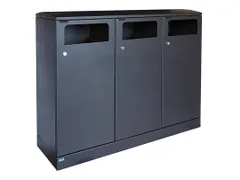 Bica 713 Buitenafvalbak 3x100 Liter Antraciet