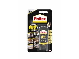 Alleslijm Pattex 100% tube 50 gram op blister - 1