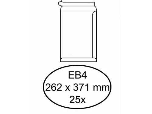 Envelop Hermes Akte Eb4 262x371mm Zelfklevend Wit 25 Stuks