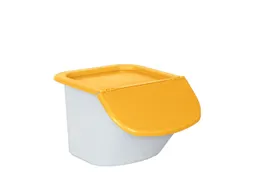 ingrediëntendispenser HxBxD 280x400x440mm 15l PP bak/deksel wit/oranj