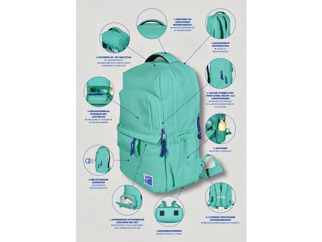 Sac à dos Oxford 12 compartiments noir