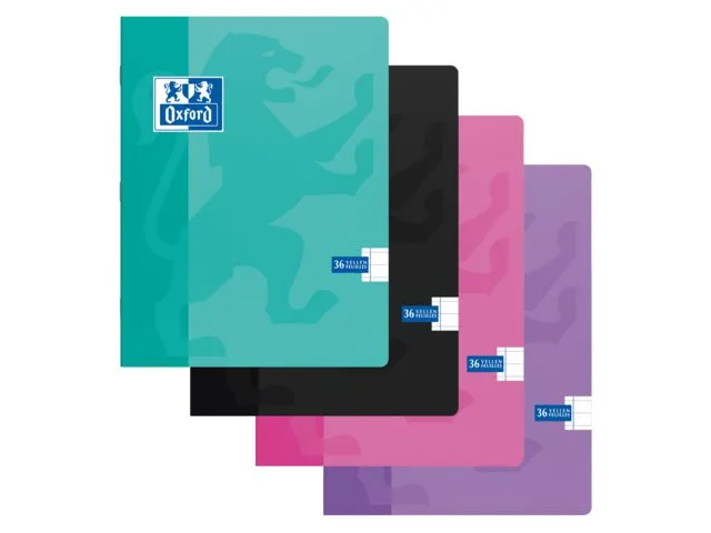 Cahier Oxford School A5 36 feuilles ligné assorti