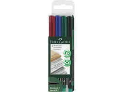 Marker Faber-Castell Multimark permanent F etui met 4 stuks