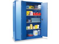 Vouwdeurkast 1950x1500x500mm 4legborden Verzinkt Ral7035 Front Ral7016