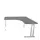 bureau in vrije vorm,HxBxD 740x1600x1600mm,vrije vorm,MS-donkergrijs