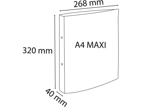 ringmap Chromaline A4 maxi 2 ringen 3 cm assorti