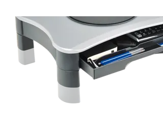 Monitorverhoger 2 Hoogte Standen 2 Lades Draaiplateau Zilver/Zwart - 7