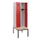 locker met bank,HxBxD 1950x600x815mm,2vak,vak B 300mm,draaigrendel