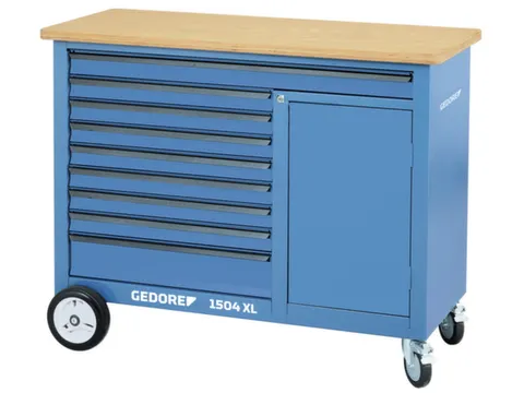 1504 XL 1710 Werkbank met rollen 1,25m breed