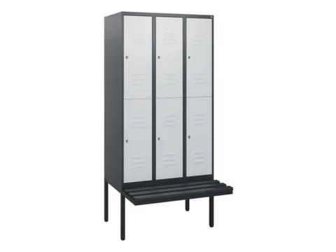Dubbeldekse dekenkist,HxBxD 1950x900x815mm,3x2vak.,vak B 300mm