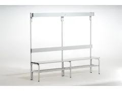 omkleedbank,HxLxD 1650x1500x375mm,alu. lijsten,frame staal RAL7035