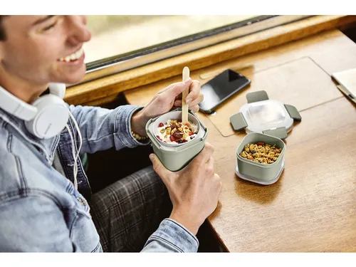 Sigma Home food to go lunchbeker 0,95L groen - 11,5x11,5x18,5cm