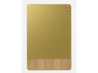 Glasmagneetbord Naga 60x80cm goud/eiken afgeronde hoeken - 2
