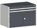 ladekast HxBxD 700x1050x750mm 2laden RAL7035 front RAL7016