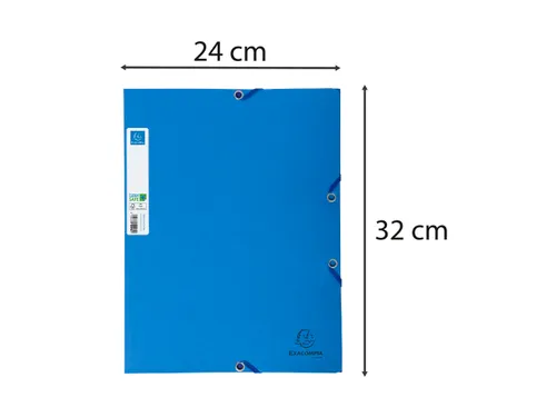 Elastomap Exacompta Clean'Safe 3-kleppen glanskarton blauw -