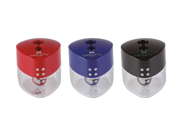 Grip taille-crayon double Faber-Castell dans des couleurs assorties ro