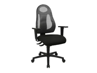 Bureaustoel,Synchroonmech.,M. Armleuningen,Zitting Stof Zwart - 2