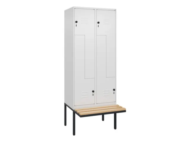 Z-garderobekast,HxBxD 2120x800x815mm,4vak,vak B 400mm,draaigrendel