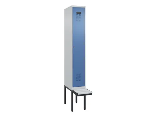 locker met bank,voor scheiding van kleding,HxBxD 2120x300x815mm,1vak