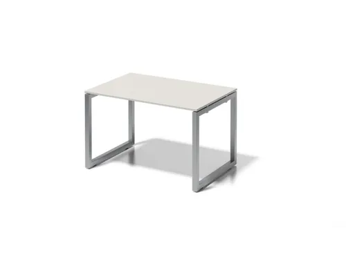 bureau,HxBxD 740x1200x800mm,blad grijswit,sledeframe zilverkleurig