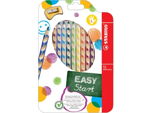 Kleurpotloden Stabilo Easycolor Linkshandig 12stuks Assorti