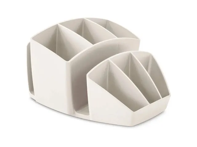 Pot a crayons 8 comp. beige - ClassicFrance, recycle, blauer