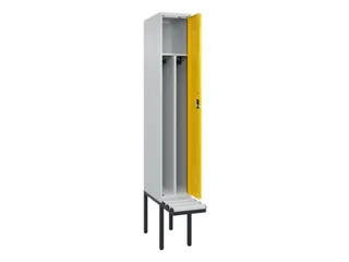 locker met bank,voor scheiding van kleding,HxBxD 2120x300x815mm,1vak - 1