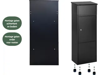 Pakketbrievenbus Zwart PB400 - 6