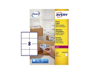 Etiket Avery L7165B-100 99.1x67.7mm blockout 800stuks - 1