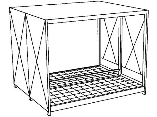 Stellingcontainer Gevaarlijke Stoffen Max. 20X200L Vaten Staand