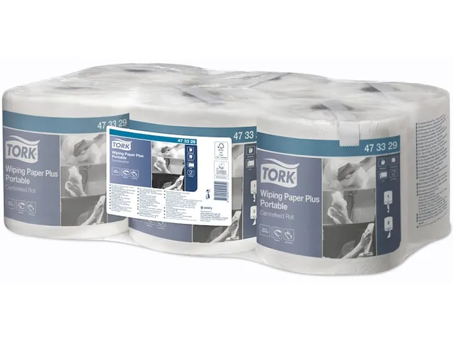 Tork 473329 Poetspapier M2 Centerfeed 2-laags Portable Wit