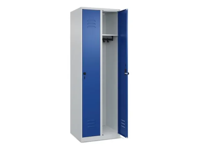 locker,HxBxD 1850x600x500mm,2vak,vak B 300mm,draaigrendel