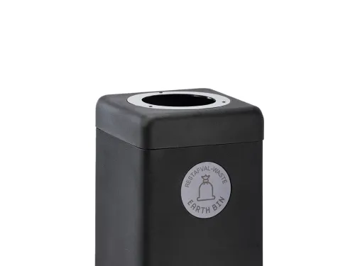 Afvalbak 60 liter EarthBin grijs zwart