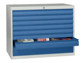 ladekast HxBxD 800x715x600mm 8laden slot RAL7035 front RAL5012 - 2