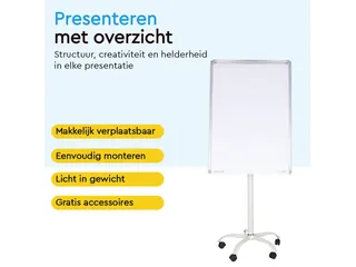 BRASQ Flipover Mobiel 70x100cm Magnetisch Wit inclusief accessoires - 6