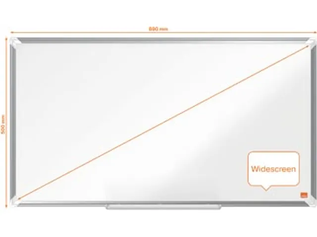Premium Plus whiteboard, gelakt staal, 89 x 50 cm