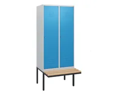 locker met bank,HxBxD 1950x800x815mm,2vak,vak B 400mm,cil.-slot