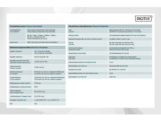 Câble d'installation CAT 7 S/FTP 1000m Simplex PE AWG 23/1 ECA Noir