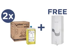 Voordeelbundel Celtex handzeep met gratis zeepdispenser Megamini E-con