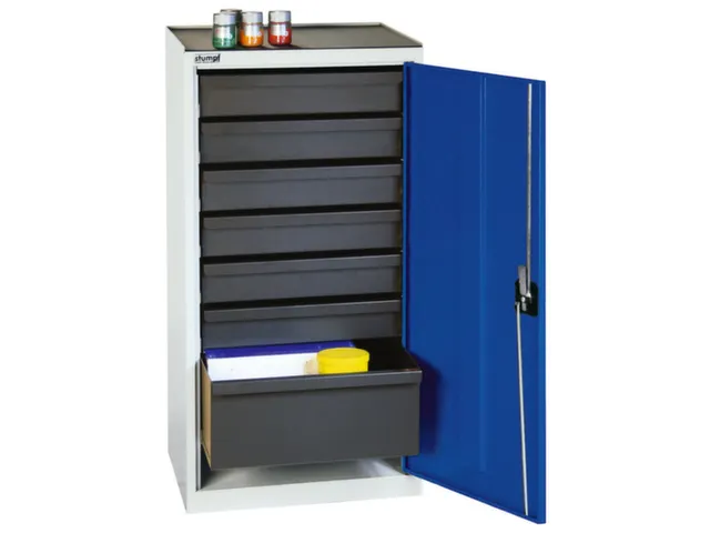 Gereedschapskast Hxbxd 1000x500x500mm 7laden Ral7035 Front Ral5010