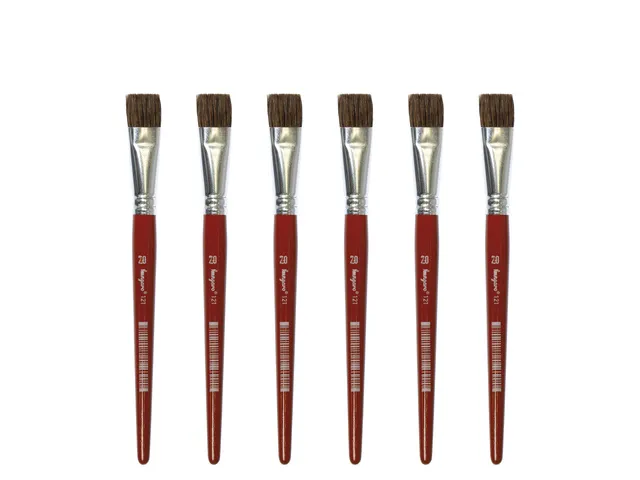 Penseel Kangaro Serie 121 plat Nr. 20 geitenhaar doos 6 stuks