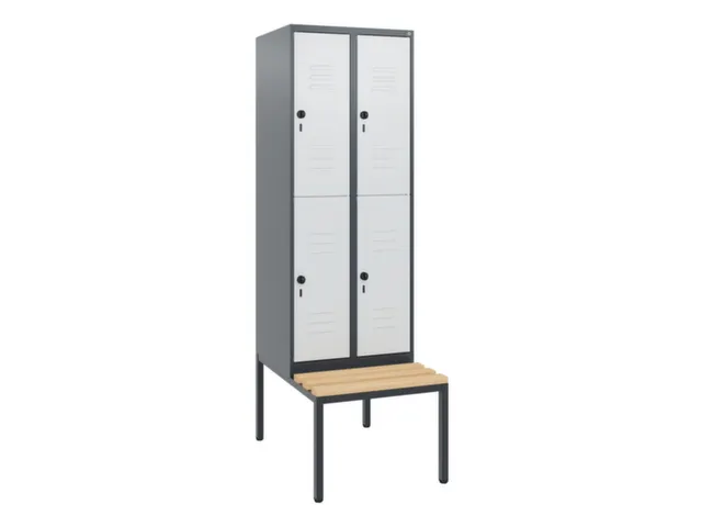 Dubbeldekse dekenkist,HxBxD 1950x600x815mm,2x2vak.,vak B 300mm