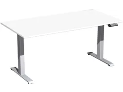 Elektrisch ihv bureau,HxBxD 730-1230x1600x800mm,blad wit