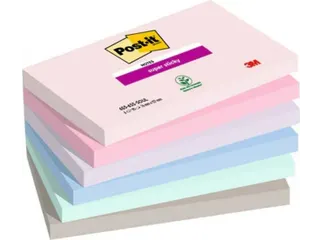 Memoblok 3M Post-it 655-6SS Super Sticky 76x127mm SOUL 6 stuks - 2