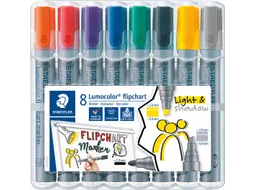 merkstift Lumocolor Flipchart 8 stuks