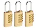 OUTLET SET Van 3 Cijferhangsloten 20mm